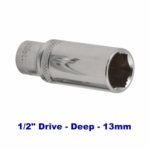 Kincrome K26165 - LOK-ON Deep Socket 13mm 1/2" Drive